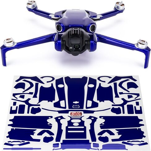ملصقات جلدية WRAPGRADE متوافقة مع DJI Mini 4 Pro | غلاف كامل (أزرق ستراتوسفير) in Saudi Arabia