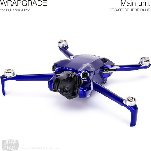 ملصقات جلدية WRAPGRADE متوافقة مع DJI Mini 4 Pro | غلاف كامل (أزرق ستراتوسفير) in Saudi Arabia