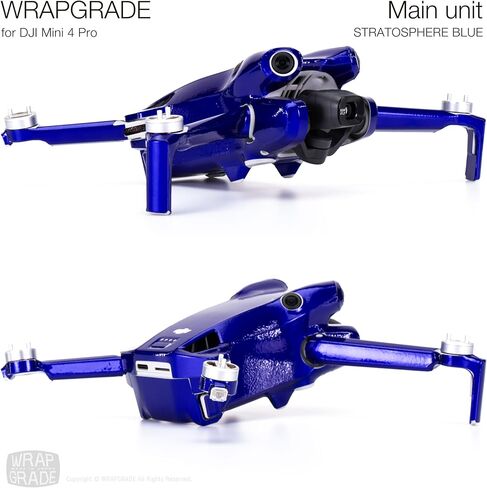 ملصقات جلدية WRAPGRADE متوافقة مع DJI Mini 4 Pro | غلاف كامل (أزرق ستراتوسفير) in Saudi Arabia