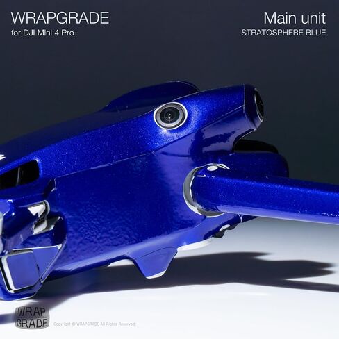 ملصقات جلدية WRAPGRADE متوافقة مع DJI Mini 4 Pro | غلاف كامل (أزرق ستراتوسفير) in Saudi Arabia