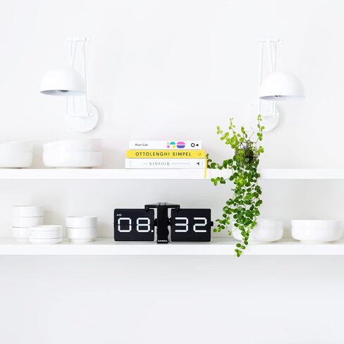 Cloudnola Flipping Out Wall and Tabletop Flip Clock, Battery Operated Digital Display (Black/Black) in Saudi Arabia