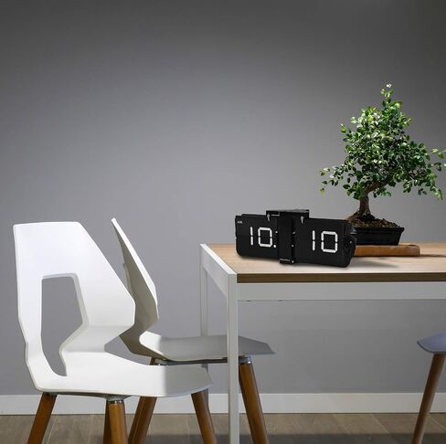 Cloudnola Flipping Out Wall and Tabletop Flip Clock, Battery Operated Digital Display (Black/Black) in Saudi Arabia