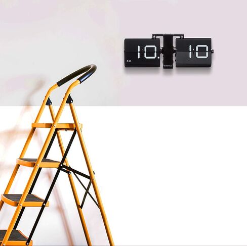 Cloudnola Flipping Out Wall and Tabletop Flip Clock, Battery Operated Digital Display (Black/Black) in Saudi Arabia