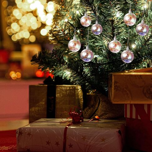 Desniltol 12 Pcs Iridescent Ornaments Plastic Balls in Kuwait