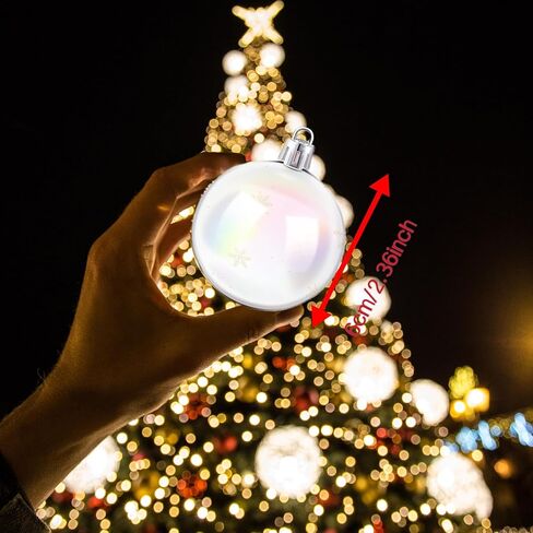 Desniltol 12 Pcs Iridescent Ornaments Plastic Balls in Kuwait