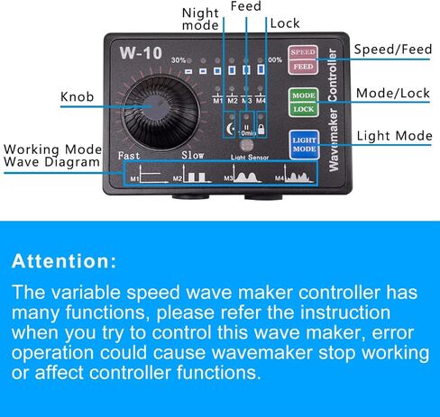 DOMICA Aquarium Wave Maker Power head with Magnet Suction Base and Controller for 10 to 50 Gallon Fresh or Saltwater Tank, Fish Tank Circulation Pump in Kuwait
