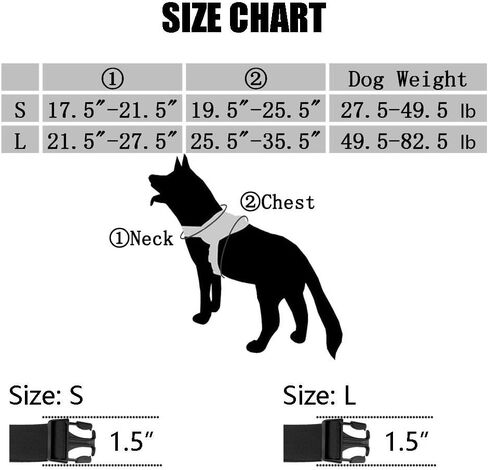 سرج JiePai التكتيكي للكلاب الكبيرة بدون سحب، سرج الكلاب العسكري (أسود، L) in Kuwait