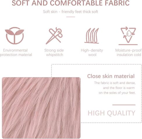 ان يو اكس ان سجادة من جلد الغنم الصناعي على شكل قلب مقاس 40 × 50 سم ناعمة وطويلة ومنفوشة ومنفوشة، سجادة ارضية مزخرفة لغرفة النوم والاريكة مقاس 40 × 50 سم، لون بينك 16185009340 in Kuwait