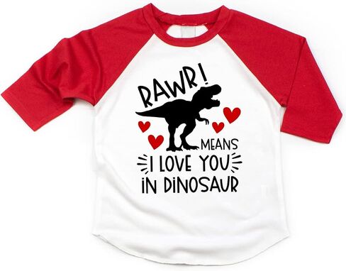 Bump and Beyond Designs Dinosaur Valentine's Shirt Boys, Rawr Means I Love You in Saudi Arabia