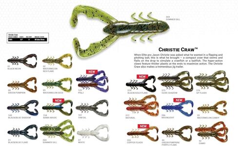 Yum Lures YCW309 Christie Craw Soft Bait , Watermelon Seed, 3-1/2" in Saudi Arabia