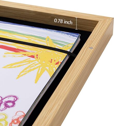 مجموعة إطارات فنية للأطفال eletecpro 11x14 مكونة من قطعتين مع غطاء زجاجي، عرض عمل فني 9x12 و8x10 مع حصيرة أو 11x15 بدون حصيرة، إطار صورة عمل فني قابل للتغيير مع تخزين للجدار والطاولة، أسود in Kuwait
