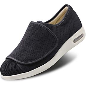 Women's Walking Shoes with Arch Support, Adjustable Closure Diabetic Shoes, Extra Wide Widths Orthopedic Walking Sneakers Diabetic Fasciitis Bunions for Foot Pain Relief