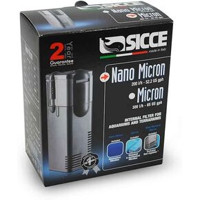 SICCE Nano Micron Small Internal Aquarium Filter 53 GPH Submersible | in-Tank Freshwater Saltwater Turtle Aquariums Application with Removable Filter Cartridges | Filter Media Included in Kuwait