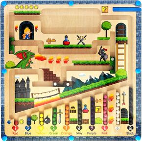 NDLLGOF Magnetic Color and Number Maze, Wooden Puzzle Activity Board… in Kuwait