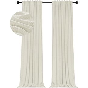 INOVADAY ستائر سوداء داكنة بطول 84 بوصة مجموعة من لوحتين، ستائر تعتيم بعلامة التبويب الخلفية/جيب قضيب بطول 84 بوصة لغرفة النوم، ستائر نافذة تحجب الضوء لغرفة المعيشة، الحضانة، W50xL84 in Kuwait