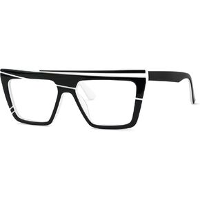 VOOGLAM Square Non Prescription Glasses for Women Blue Light & UV400 Blocking Stylish Frames in Acetate Computer/Phones/TV
