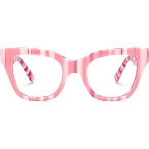 Zeelool Cat Eye Acetate Glasses Candy Eyewear for Women Frame with Non-prescription Clear Lens Tilana ZJGA539674 in Saudi Arabia