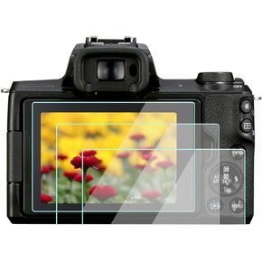 شاشة حماية زجاجية اي او اس ار بي متوافقة مع كانون EOS RP /M50، دبليو اتش 1916 9H من الزجاج المقسى بدون فقاعات ومضادة للخدش ومضادة للاصابع (عبوة من قطعتين) in Kuwait