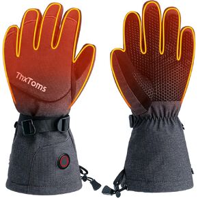 قفازات ThxToms الحرارية أفضل هدية للرجال والنساء، قفازات التزلج الكهربائية القابلة لإعادة الشحن وقفازات التزلج على الجليد المقاومة للماء لتدفئة اليد الحرارية in Kuwait