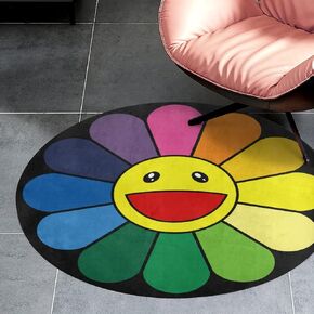 تاكاشي موراكامي عباد الشمس جولة الكلمة حصيرة ديكور المنزل الحديث السجاد منطقة البساط عدم الانزلاق باب حصيرة، لغرفة المعيشة الداخلية غرفة الطعام غرفة نوم 2 قدم in Kuwait