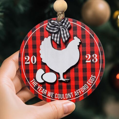 Christmas Ornaments 2023, Wooden Ornament for Christmas Tree, Funny Hot Topics 2023 Year Remember Trending Social Xmas Keepsake, Commemorative Events Holiday Hanging Decor, Friend & Family Bulk Gift in Saudi Arabia