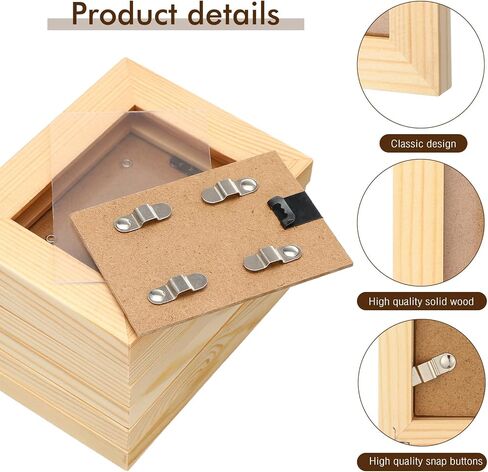 Kigley 6 Pcs 2.5 x 3.5 Inches Picture Frame Mini Rustic Picture Frames Wallet Size Wood Grain Table Desk Top Standing Fits Photo for Wall and Tabletop Picture Display in Saudi Arabia