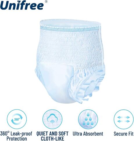Unifree Premium Incontinence Underwear, Disposable, Maximum Absorbency, 30 Count (X-Large) in Saudi Arabia