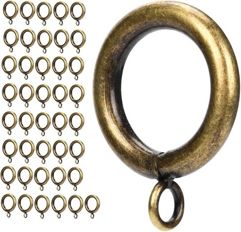 Curtain Ring Metal 28-Pcs 1.0 Inch Inner Diameter with Eyelets Fit Up to 0.8 Inch Rod Large Wire Diameter (Gold-28pcs) in Saudi Arabia