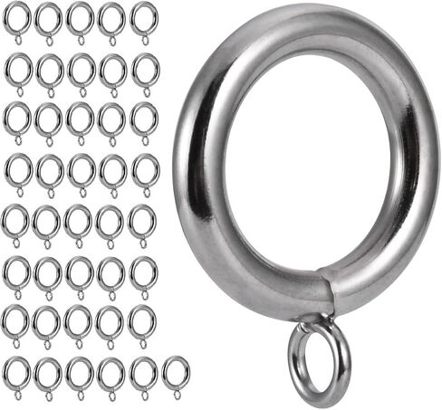 Curtain Ring Metal 28-Pcs 1.0 Inch Inner Diameter with Eyelets Fit Up to 0.8 Inch Rod Large Wire Diameter (Gold-28pcs) in Saudi Arabia