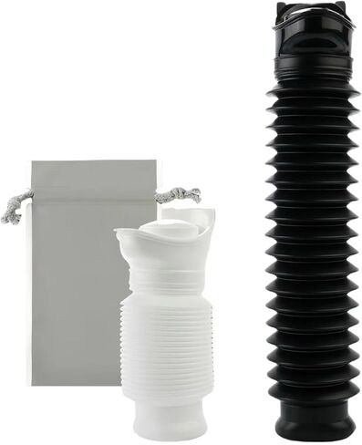 Jkzvicis 2 قطعة مرحاض مبولة محمول، سعة 750 مل، مناسب للتخييم في الهواء الطلق، ازدحام المرور، مرحاض محمول عالمي، مبولة محمولة قابلة لإعادة الاستخدام في حالات الطوارئ in Kuwait