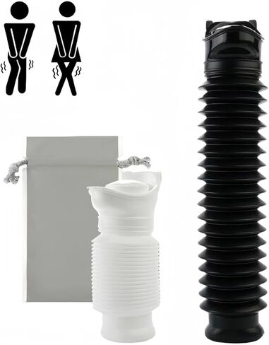 Jkzvicis 2 قطعة مرحاض مبولة محمول، سعة 750 مل، مناسب للتخييم في الهواء الطلق، ازدحام المرور، مرحاض محمول عالمي، مبولة محمولة قابلة لإعادة الاستخدام في حالات الطوارئ in Kuwait