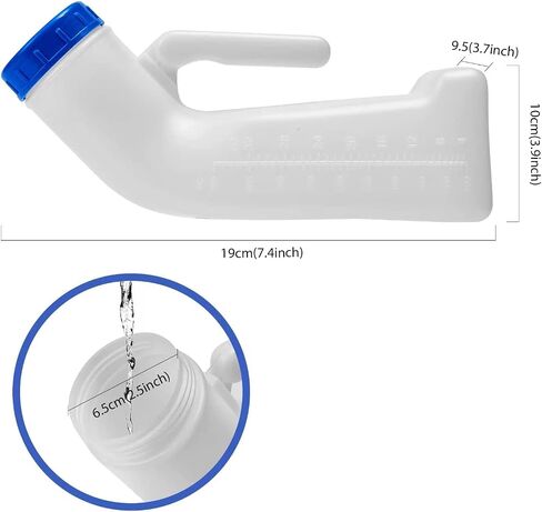 dd2 Unisex Potty Urinal for Car, Toliet Urinal for Men and Women, Bedpans Pee Bottle, with a Lid and Funnel, Plastic Can for Car, Old Man, Child and Diabetes for Camping Outdoor Travel DD20128 in Saudi Arabia