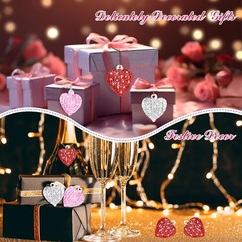 30 قطعة من زخارف القلب الزجاجية لعيد الحب على شكل قلب، زخارف زجاجية شفافة على شكل قلب، زخارف زجاجية معلقة لتزيين عيد الحب، حفلة عطلة in Kuwait