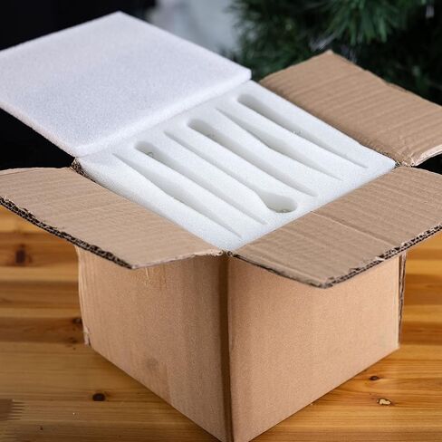 Christmas Glass Handmade Icicles Ornaments Set of 36 Pieces 5.9" /15 cm Mouth Blown Tree Decorations Hanging Assorted Xmas Festival Holiday Wedding Party Home Garden Pack Piece of 36 in Kuwait