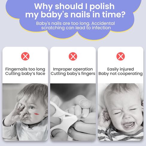مقصات أظافر الأطفال الكهربائية الآمنة من YEATEM، مجموعة مبرد أظافر الأطفال مجموعة أدوات تزيين الأظافر مع 8 رؤوس جلخ لحديثي الولادة والرضع والأطفال والكبار والعناية بالأظافر وتشذيبها وتلميعها باللون الوردي. in Kuwait