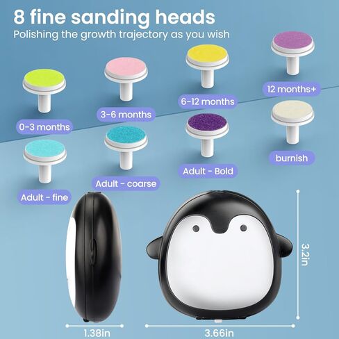 مقصات أظافر الأطفال الكهربائية الآمنة من YEATEM، مجموعة مبرد أظافر الأطفال مجموعة أدوات تزيين الأظافر مع 8 رؤوس جلخ لحديثي الولادة والرضع والأطفال والكبار والعناية بالأظافر وتشذيبها وتلميعها باللون الوردي. in Kuwait