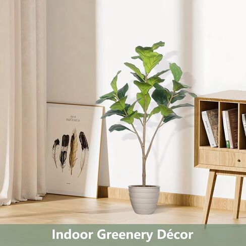 نبات ثعبان صناعي سوفتفليم 35 بوصة، نباتات سانسيفيريا صناعية بطول 2.9 قدم مع 27 ورقة سميكة نابضة بالحياة، نبات أخضر ثعبان مزيف في وعاء للمكتب المنزلي الداخلي وأي ديكور غرفة in Kuwait