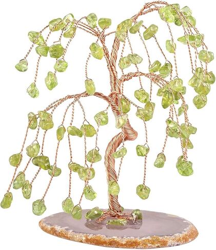 Rockcloud Amethyst Crystal Tree for Home Office Decor, Natural Agate Slice Geode Base Bonsai Fortune Money Tree for Wealth and Luck in Saudi Arabia