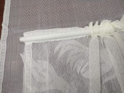 معنى 4 الستارة الستارة مع الديك الديك الأبيض البلد شبه شير قماش ستائر متماسكة الدانتيل 1 قطعة 60 "X14"(152x36 سنتيمتر) قضيب جيب in Kuwait