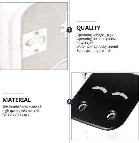 Essential Oil Diffuser Lucky Cow Cool Mist Humidifier USB Silent Aromatherapy Diffuser Desktop Aroma Mist Spray Machine for Car Office Room Bedroom Home Decor White in Kuwait