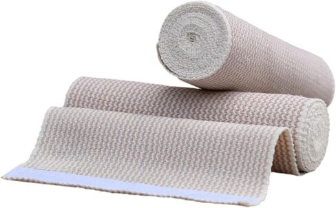 Elastic Bandage Wrap 2 Pack By HGP - Long Compression Bandage With Touch Closure At Both Ends - Extra Wide 6inch X 15 Foot - Precise Compression Wraps Lower Legs, Knee, Ankle or Chest With No Clips in Saudi Arabia
