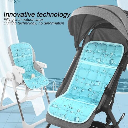 Infant Crib Latex Cooling Mat, Baby Stroller Cooling Pads Cover High Feeding Chair Soft Cushion(Green) in Kuwait