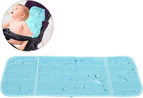 Infant Crib Latex Cooling Mat, Baby Stroller Cooling Pads Cover High Feeding Chair Soft Cushion(Green) in Kuwait