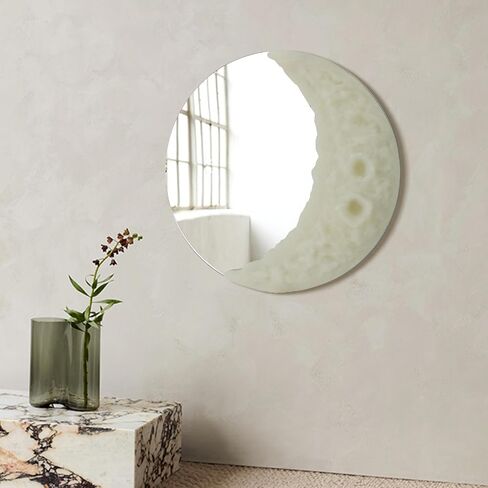 TEIPAI Handmade Mother of Pearl Mirror for Wall Decor, 3PCS Round Decorative Mirrors for Beach Nautical Home Hotel Coffee Shop, Natural Plate Art Hanging Sculpture for Dorm Apartment Entryway (Blue) in Saudi Arabia
