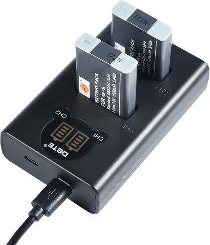 DSTE Replacement for 2 x NB-13L Battery + Dual USB Charger Compatible Canon PowerShot SX740 HS G5X G7X G9X G7 X Mark II G9X Mark II SX620 HS SX720 HS SX730 HS G1 X Mark III G5 X Mark II in Saudi Arabia