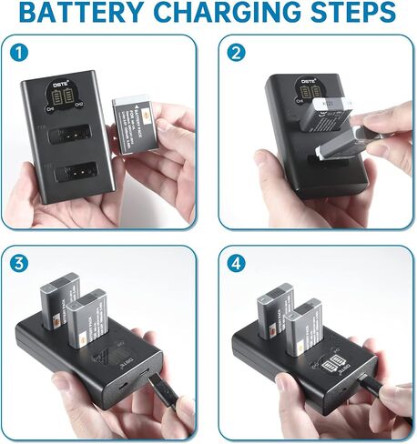 DSTE Replacement for 2 x NB-13L Battery + Dual USB Charger Compatible Canon PowerShot SX740 HS G5X G7X G9X G7 X Mark II G9X Mark II SX620 HS SX720 HS SX730 HS G1 X Mark III G5 X Mark II in Saudi Arabia