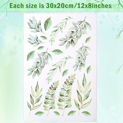 276 قطعة من ملصقات الحائط القابلة للتقشير واللصق على أوراق الريف، ملصقات جدارية حديثة، ملصقات فنية جدارية حديثة، ملصقات جدارية على شكل أوراق شجر طازجة، أوراق شجرة للأطفال، غرفة الحضانة in Kuwait