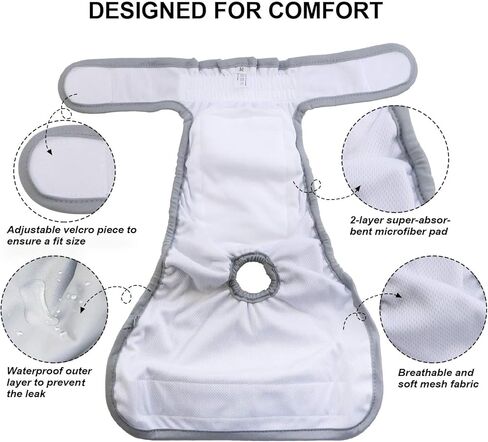 Female Dog Diaper Reusable Washable Durable Absorbent Cloth Doggie Diapers Pants- Dog Dresses Mini Skirt - Mermaid S in Saudi Arabia