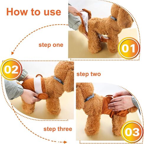 Female Dog Diaper Reusable Washable Durable Absorbent Cloth Doggie Diapers Pants- Dog Dresses Mini Skirt - Mermaid S in Saudi Arabia