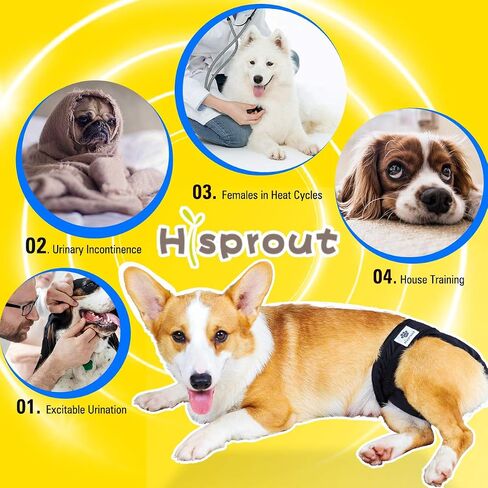 Female Dog Diaper Reusable Washable Durable Absorbent Cloth Doggie Diapers Pants- Dog Dresses Mini Skirt - Mermaid S in Saudi Arabia
